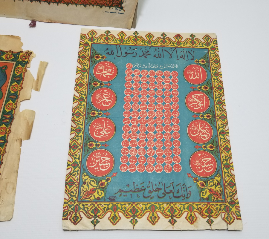 3 ADET ANTİKA BASKI HAT LEVHA