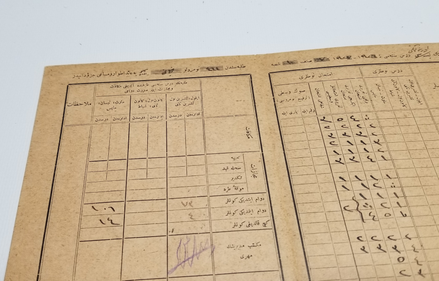 CUMHURİYET BAŞLARI ÖĞRENCİ KARNESİ