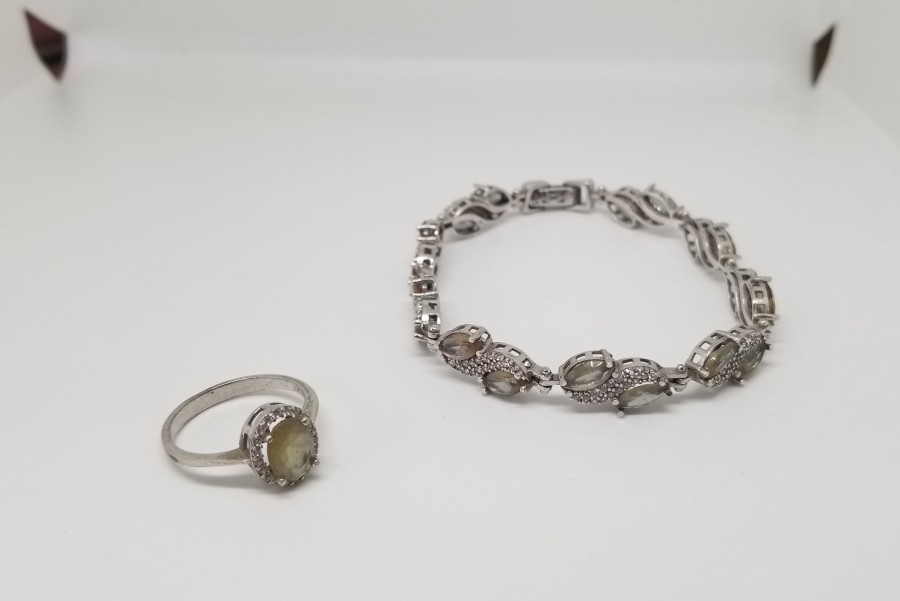 MARGAZİT VE NECEF TAŞLI ÖZEL YAPIM YÜZÜK BİLEKLİK TAKIMI