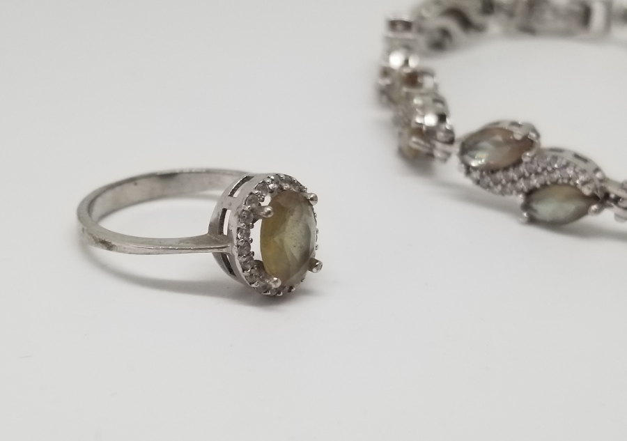 MARGAZİT VE NECEF TAŞLI ÖZEL YAPIM YÜZÜK BİLEKLİK TAKIMI