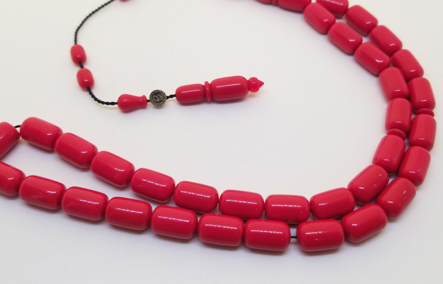 TRAŞ FIRÇASI SAPINDAN YAPILMIŞ FARUK ÖNER USTA İMZALI ÖZEL YAPIM KATALİN TESPİH