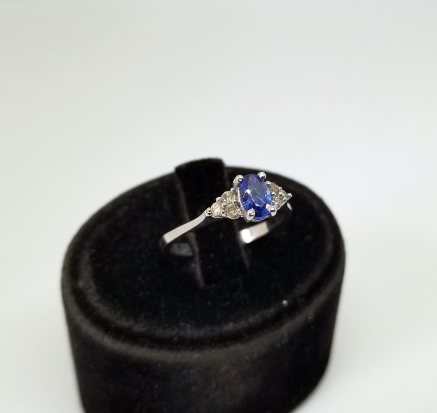 SAFİR VE PIRLANTA TAŞLI ÖZEL YAPIM YÜZÜK