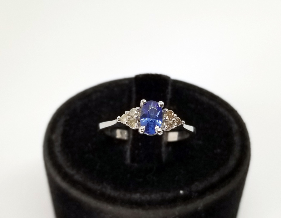 SAFİR VE PIRLANTA TAŞLI ÖZEL YAPIM YÜZÜK