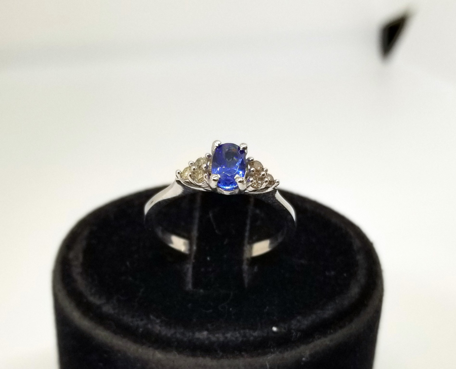 SAFİR VE PIRLANTA TAŞLI ÖZEL YAPIM YÜZÜK