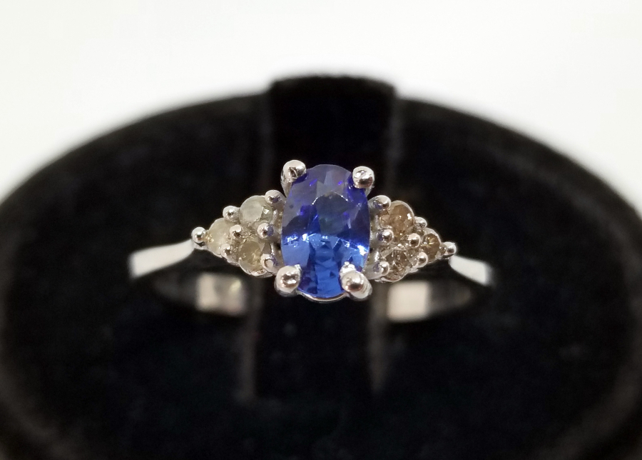 SAFİR VE PIRLANTA TAŞLI ÖZEL YAPIM YÜZÜK