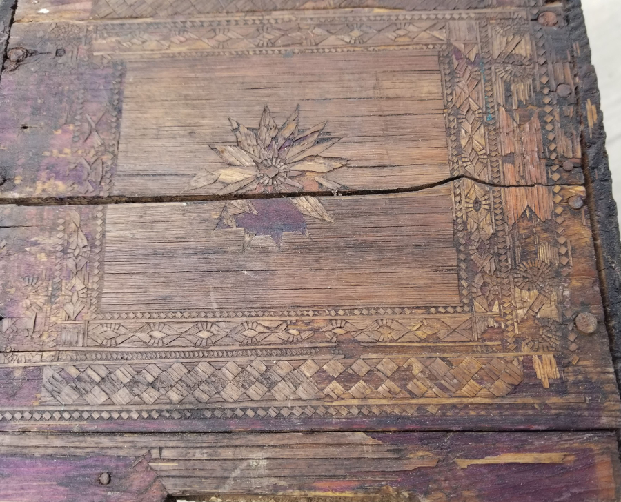 SAMAN ÇÖPLERİYLE YAPILMIŞ OSMANLI DÖNEMİ NADİR YEMENİ SANDIĞI