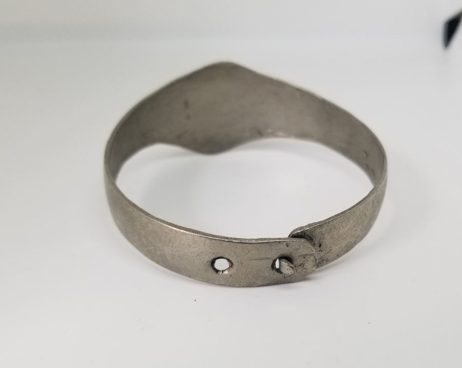 ÜZERİ LALE MOTİFLİ ESKİŞEHİR YAPIMI SAVATLI ANTİKA BİLEZİK