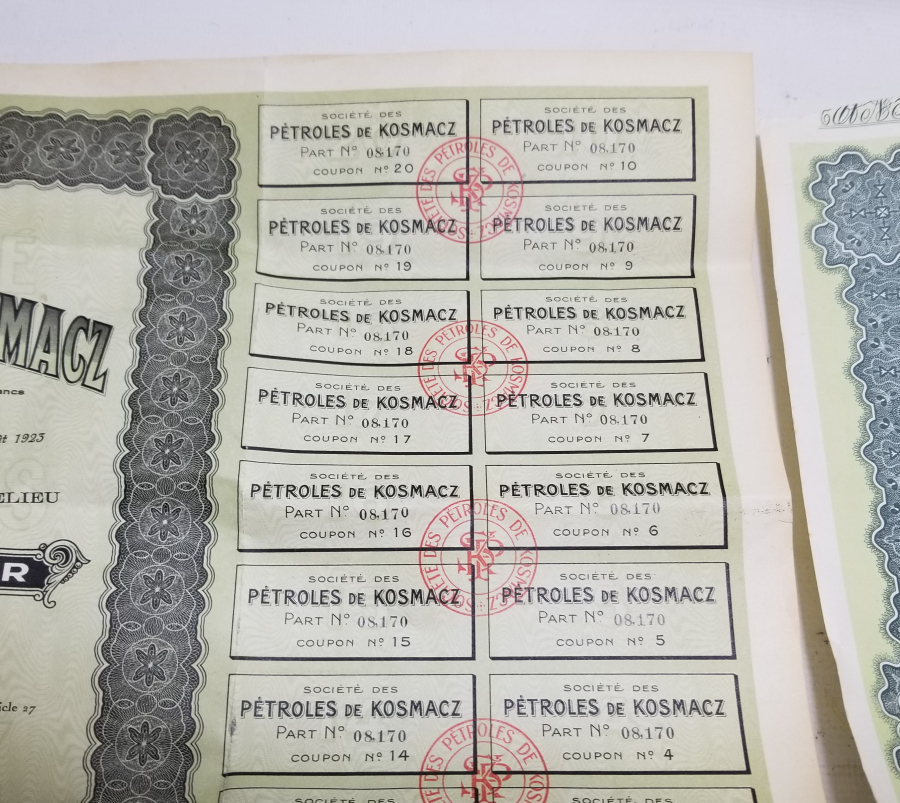 1923-1929 TARİHLİ İKİ ADET FRANSIZ HİSSE SENEDİ