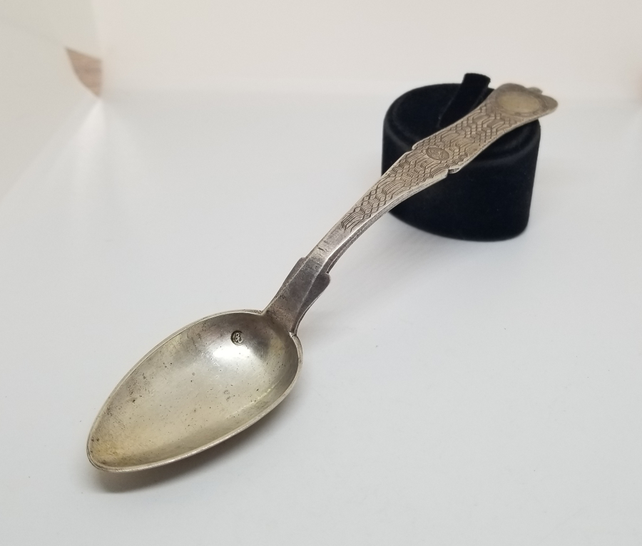 AZNAVUR İŞÇİLİKLİ OSMANLI DÖNEMİ TUĞRALI GÜMÜŞ KAŞIK