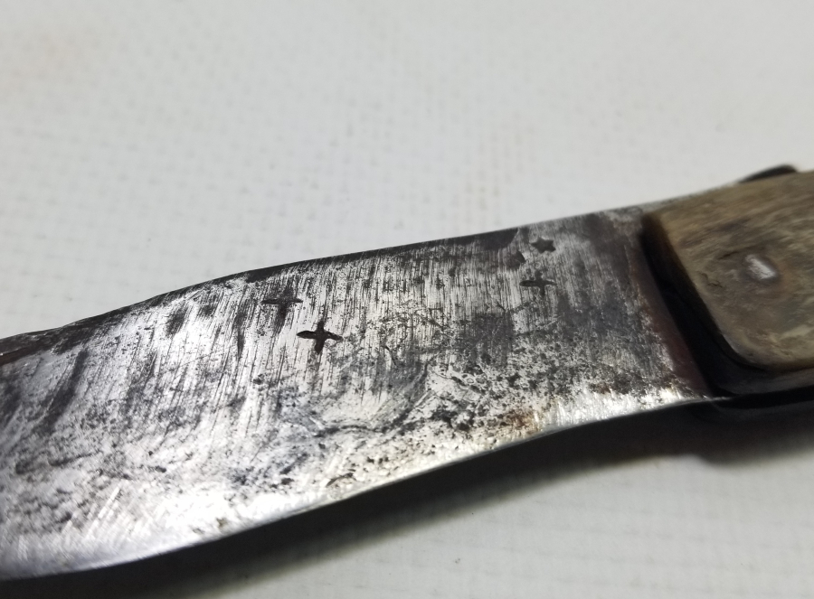 BOYNUZ SAPLI OSMANLI DÖNEMİ EL YAPIMI ÇAKI