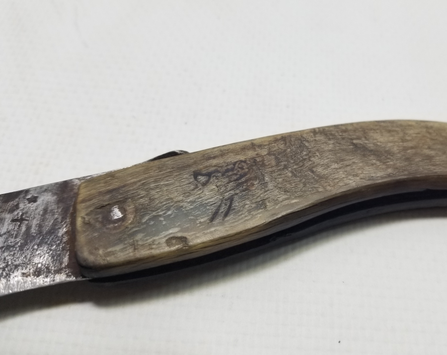 BOYNUZ SAPLI OSMANLI DÖNEMİ EL YAPIMI ÇAKI