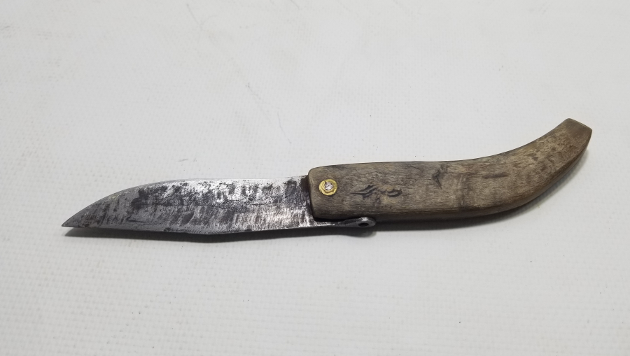 BOYNUZ SAPLI OSMANLI DÖNEMİ EL YAPIMI ÇAKI