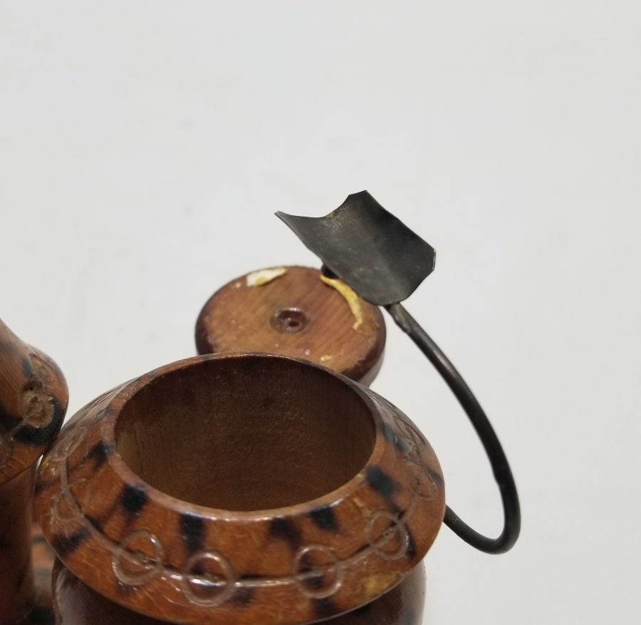 OSMANLI DÖNEMİ EL YAPIMI AHŞAP MASA MUMLUĞU