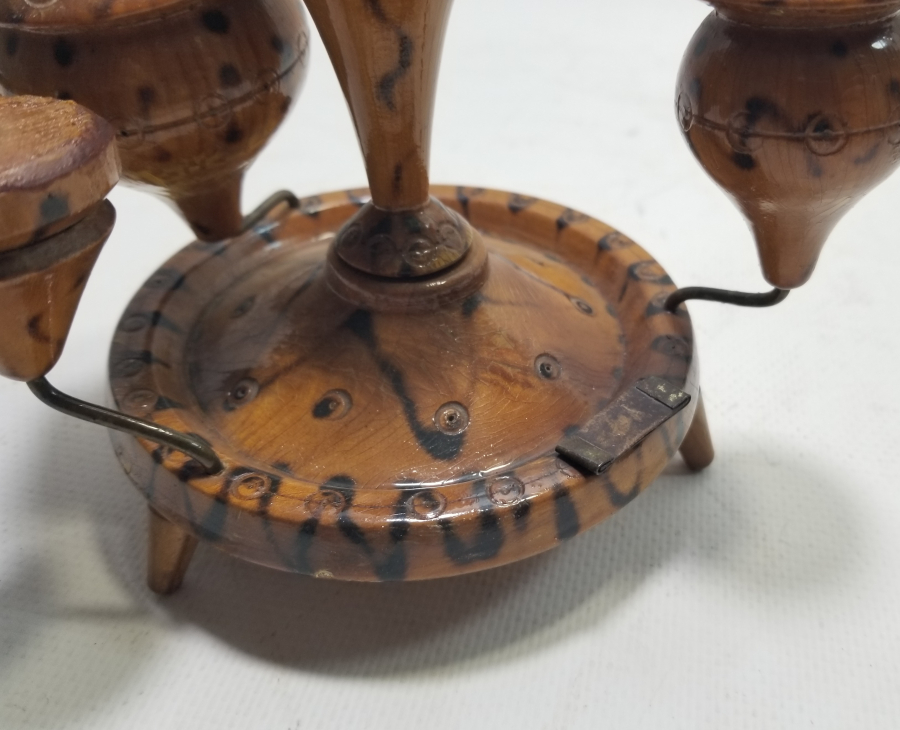 OSMANLI DÖNEMİ EL YAPIMI AHŞAP MASA MUMLUĞU