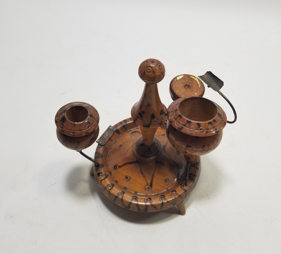 OSMANLI DÖNEMİ EL YAPIMI AHŞAP MASA MUMLUĞU