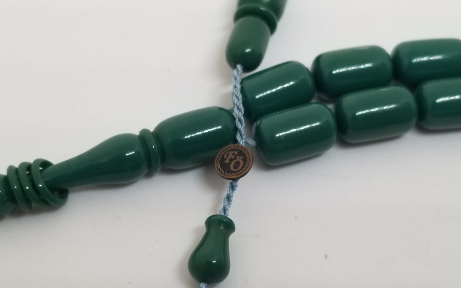 TRAŞ FIRÇASI SAPINDAN YAPILMIŞ FARUK ÖNER USTA İMZALI ÖZEL YAPIM KATALİN TESPİH