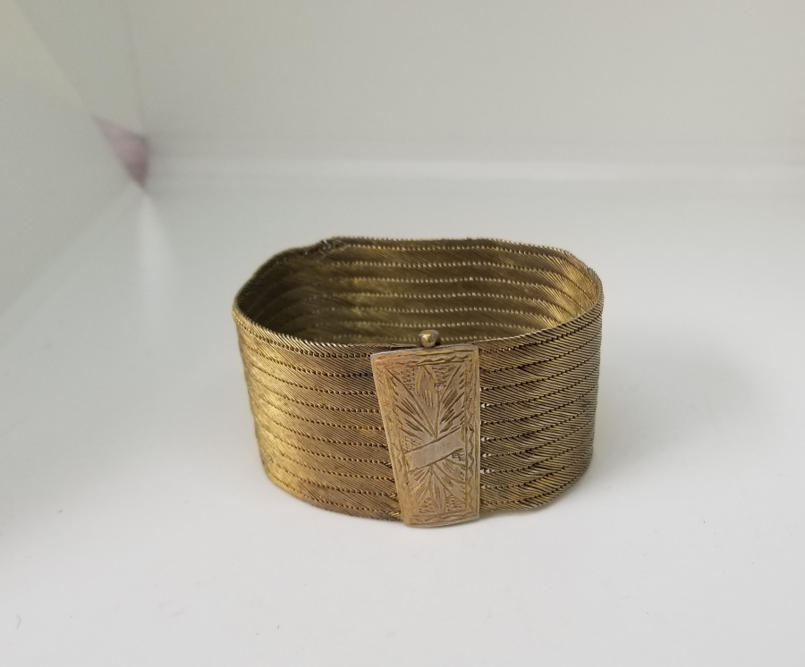 ÜZERİ KALEM İŞÇİLİKLİ OSMANLI DÖNEMİ TRABZON İŞİ HASIR ÖRME GELİN BİLEZİĞİ