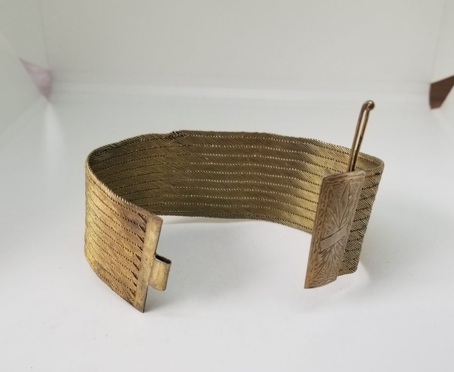 ÜZERİ KALEM İŞÇİLİKLİ OSMANLI DÖNEMİ TRABZON İŞİ HASIR ÖRME GELİN BİLEZİĞİ