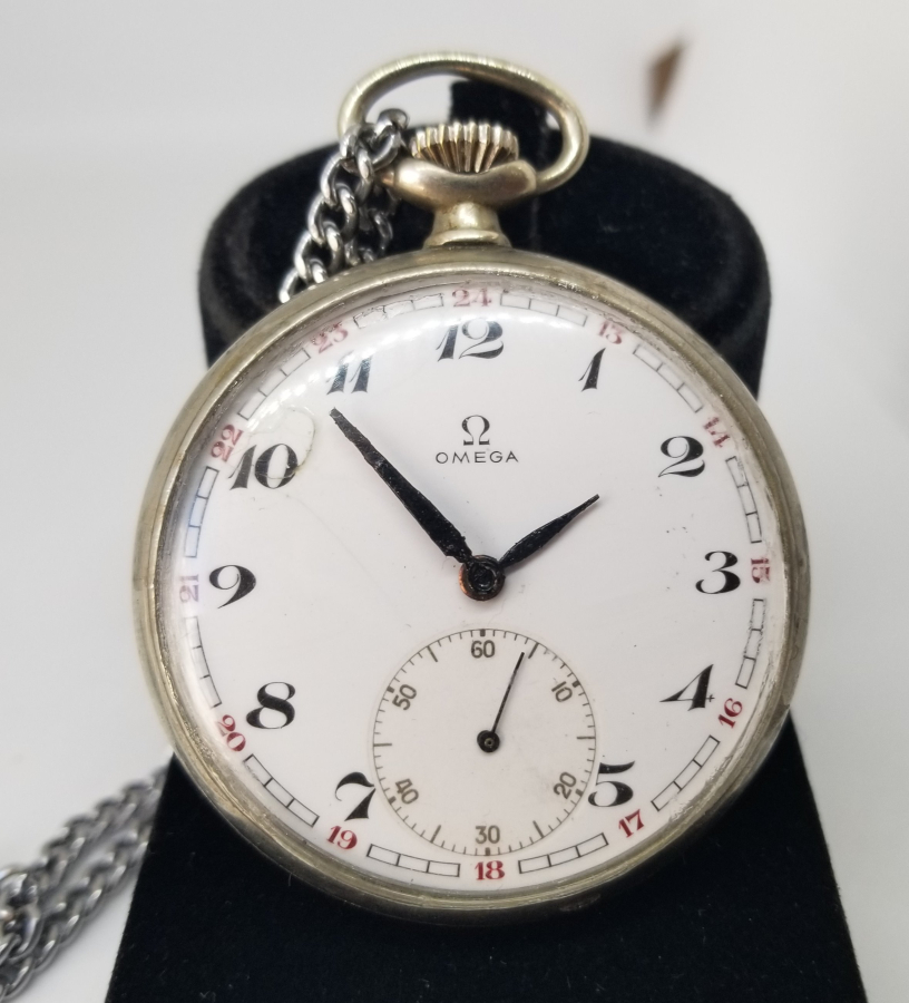 ORİJİNAL KÖSTEĞİYLE ANTİKA OMEGA CEP SAATİ