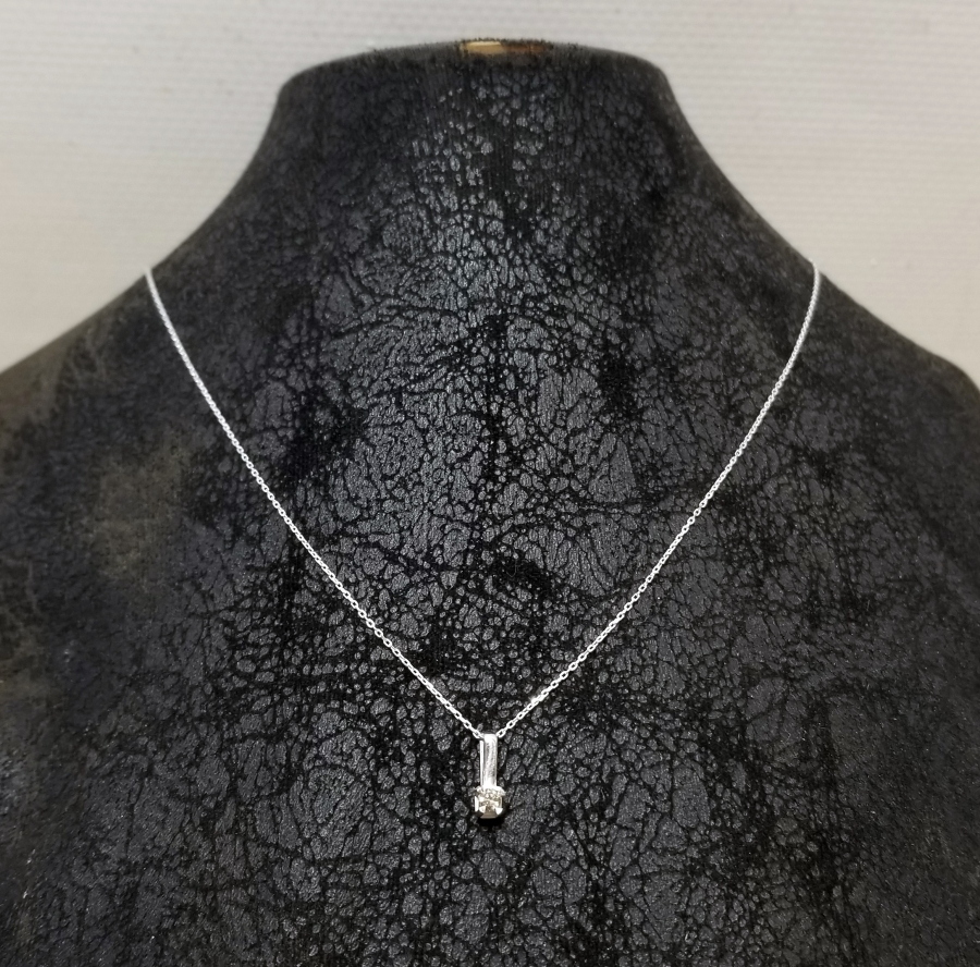 PIRLANTA TAŞLI ÖZEL YAPIM GÜMÜŞ KOLYE