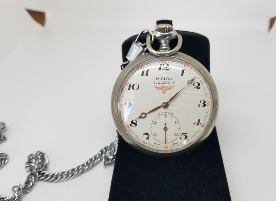 DEVLET DEMİR YOLLARI İÇİN YAPILMIŞ HISLON MARKA KURMALI ANTİKA CEP SAATİ