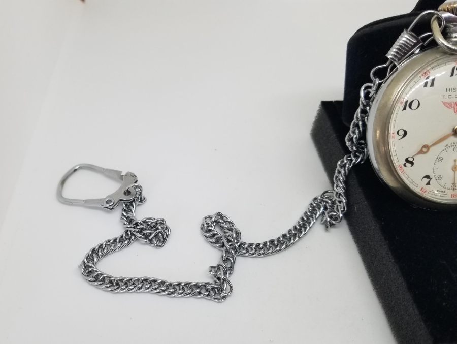 DEVLET DEMİR YOLLARI İÇİN YAPILMIŞ HISLON MARKA KURMALI ANTİKA CEP SAATİ