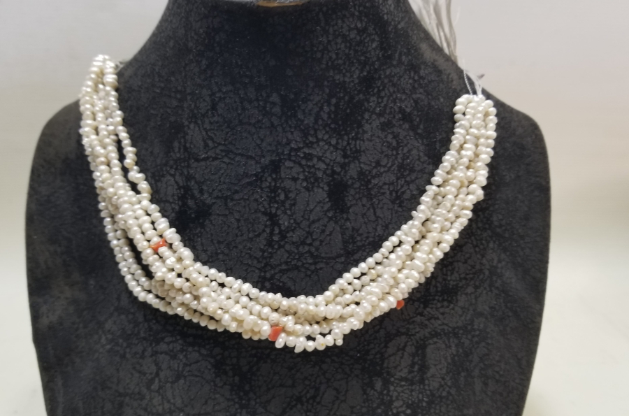 OSMANLI DÖNEMİ MERCANLI KUM İNCİ GERDANLIK