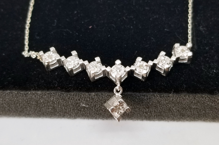 ÖZEL YAPIM PIRLANTA TAŞLI KOLYE - GERDANLIK