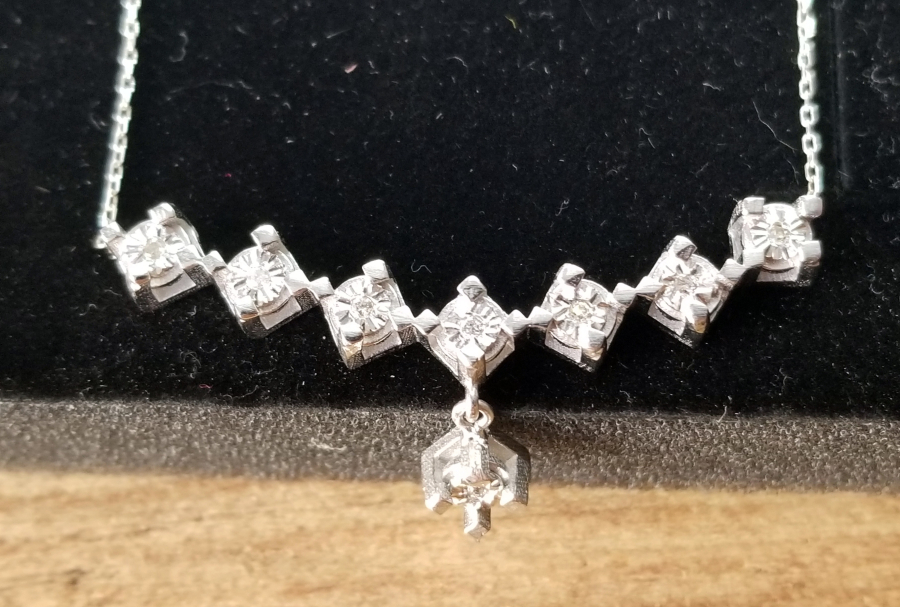 ÖZEL YAPIM PIRLANTA TAŞLI KOLYE - GERDANLIK