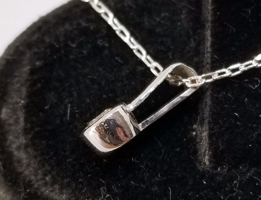 PIRLANTA TAŞLI ÖZEL YAPIM GÜMÜŞ KOLYE