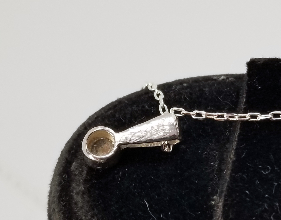 PIRLANTA TAŞLI ÖZEL YAPIM GÜMÜŞ KOLYE