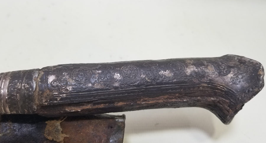 GÜMÜŞ SAPLI OSMANLI DÖNEMİ YENİÇERİ YATAĞAN KILIÇ