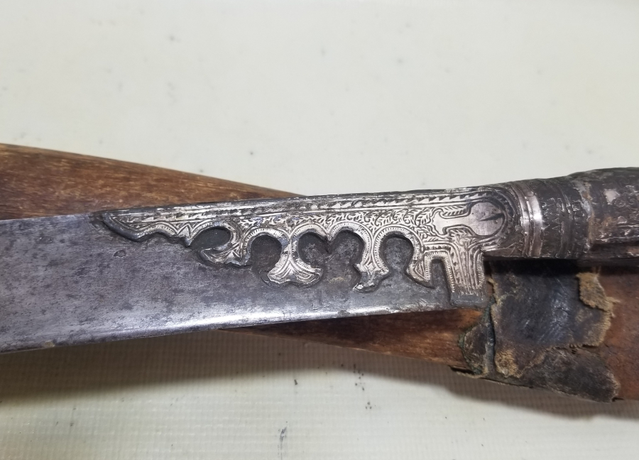 GÜMÜŞ SAPLI OSMANLI DÖNEMİ YENİÇERİ YATAĞAN KILIÇ