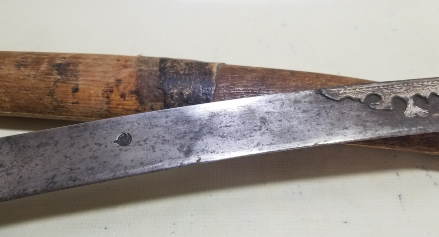 GÜMÜŞ SAPLI OSMANLI DÖNEMİ YENİÇERİ YATAĞAN KILIÇ