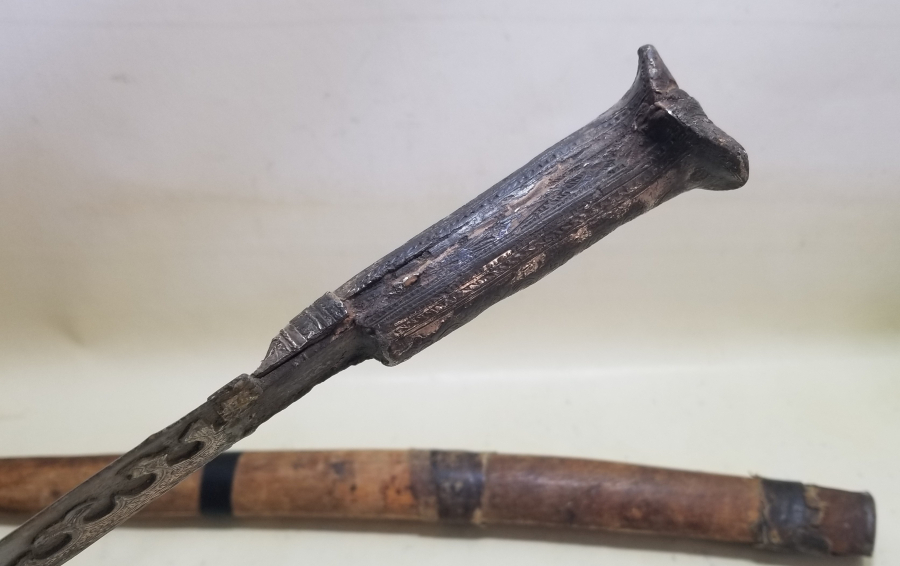 GÜMÜŞ SAPLI OSMANLI DÖNEMİ YENİÇERİ YATAĞAN KILIÇ