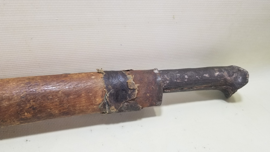 GÜMÜŞ SAPLI OSMANLI DÖNEMİ YENİÇERİ YATAĞAN KILIÇ