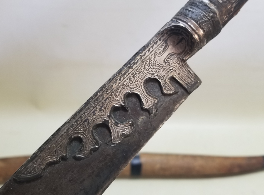 GÜMÜŞ SAPLI OSMANLI DÖNEMİ YENİÇERİ YATAĞAN KILIÇ