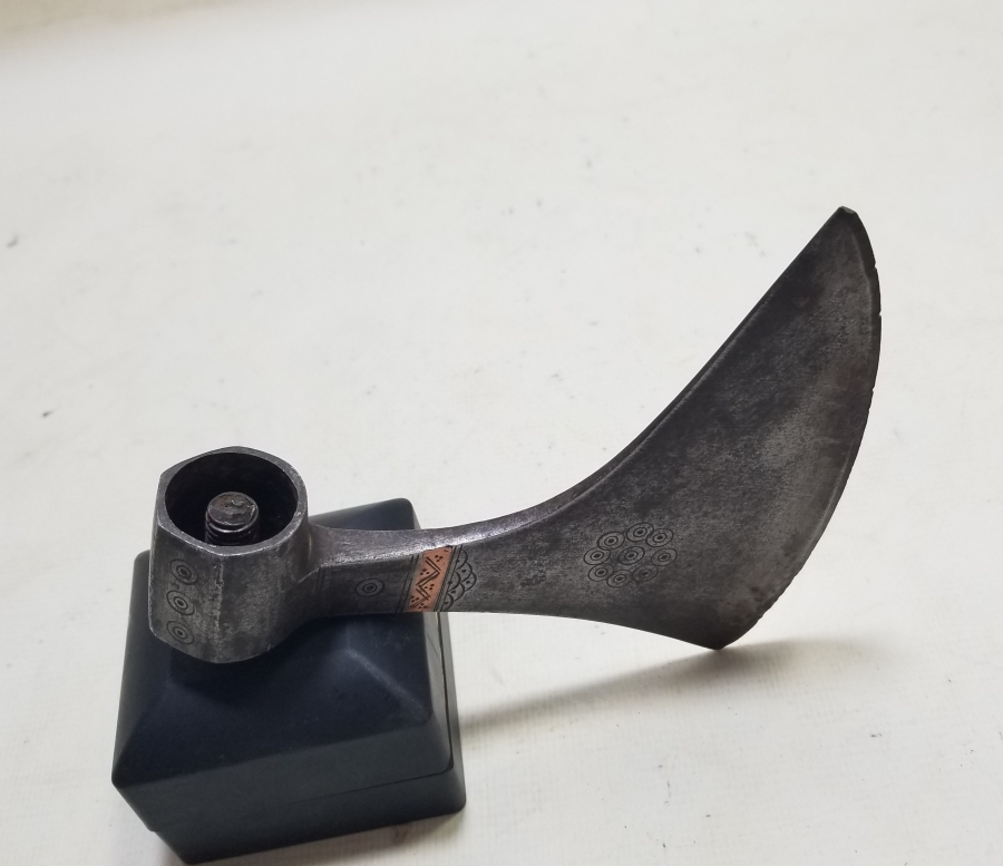 OSMANLI DÖNEMİ ÜZERİ ALTIN ÇAKMA İŞÇİLİKLİ ÇOK NADİR YENİÇERİ TÖREN BALTASI