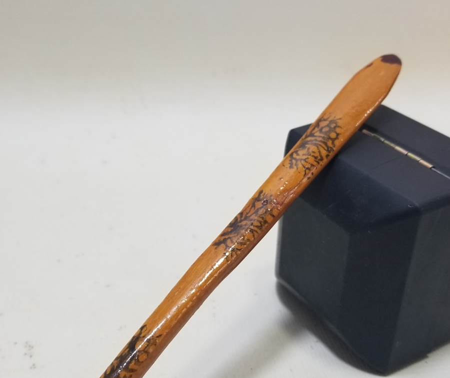 ÜZERİ TARİHLİ EL BOYAMA OSMANLI DÖNEMİ TAHTA KAŞIK