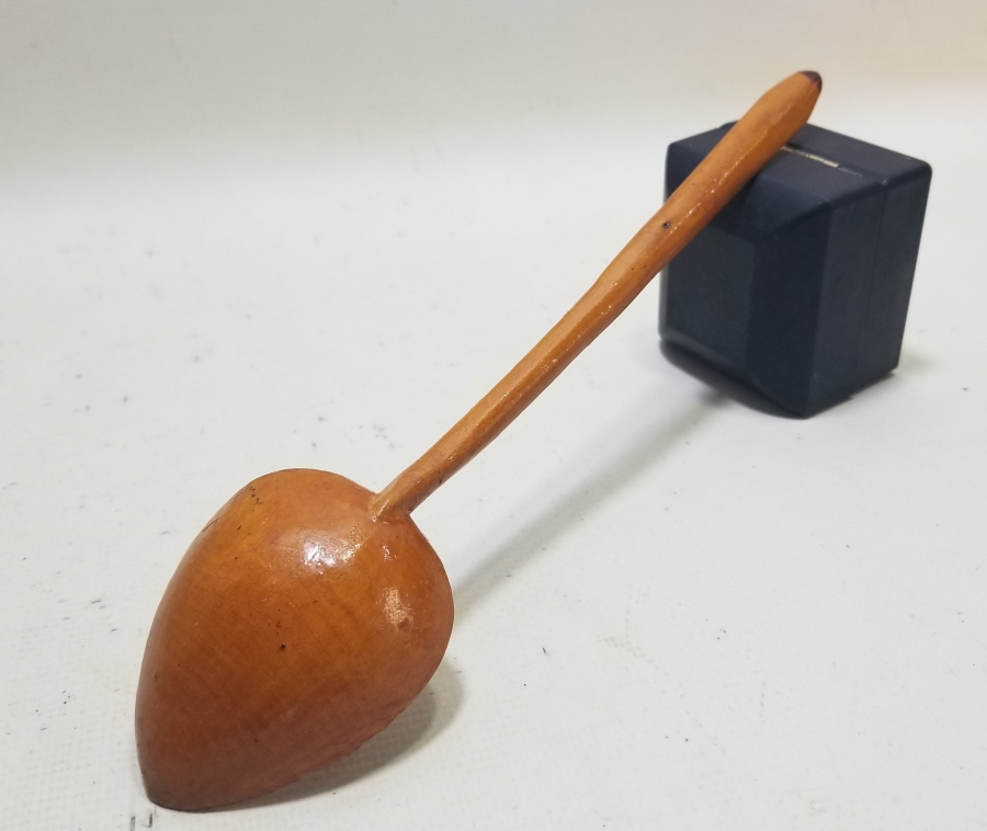 ÜZERİ TARİHLİ EL BOYAMA OSMANLI DÖNEMİ TAHTA KAŞIK