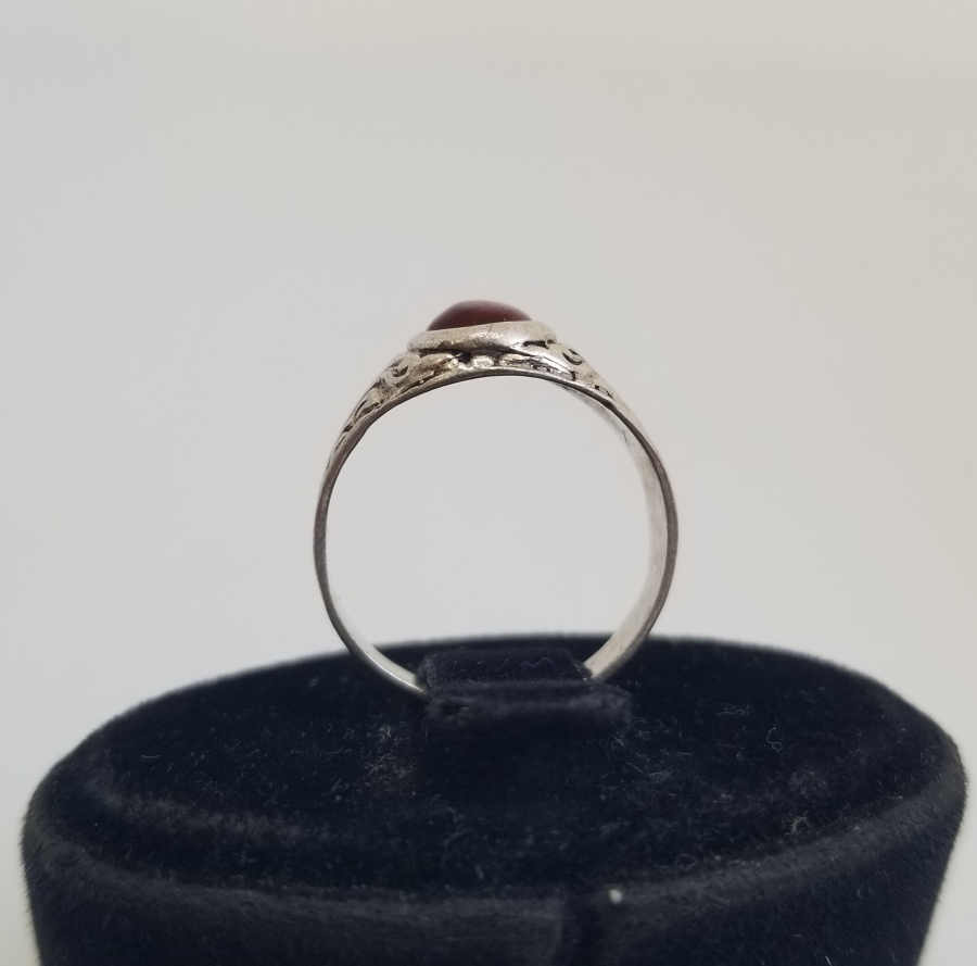 KABARTMA İŞÇİLİKLİ VE AKİK TAŞLI HAC HATIRASI GÜMÜŞ YÜZÜK