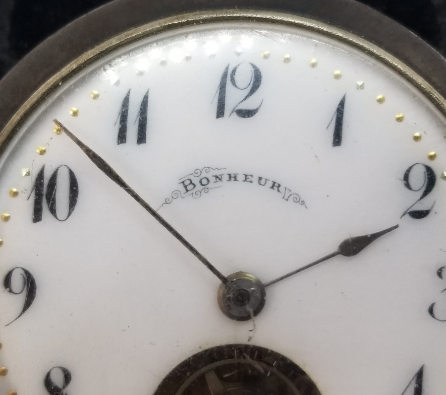 ÇOK NADİR KADRANI ALTIN BEZELİ BONHEUR CEP SAATİ