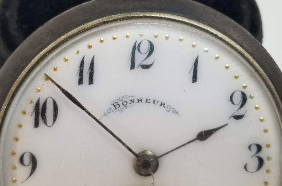 ÇOK NADİR KADRANI ALTIN BEZELİ BONHEUR CEP SAATİ