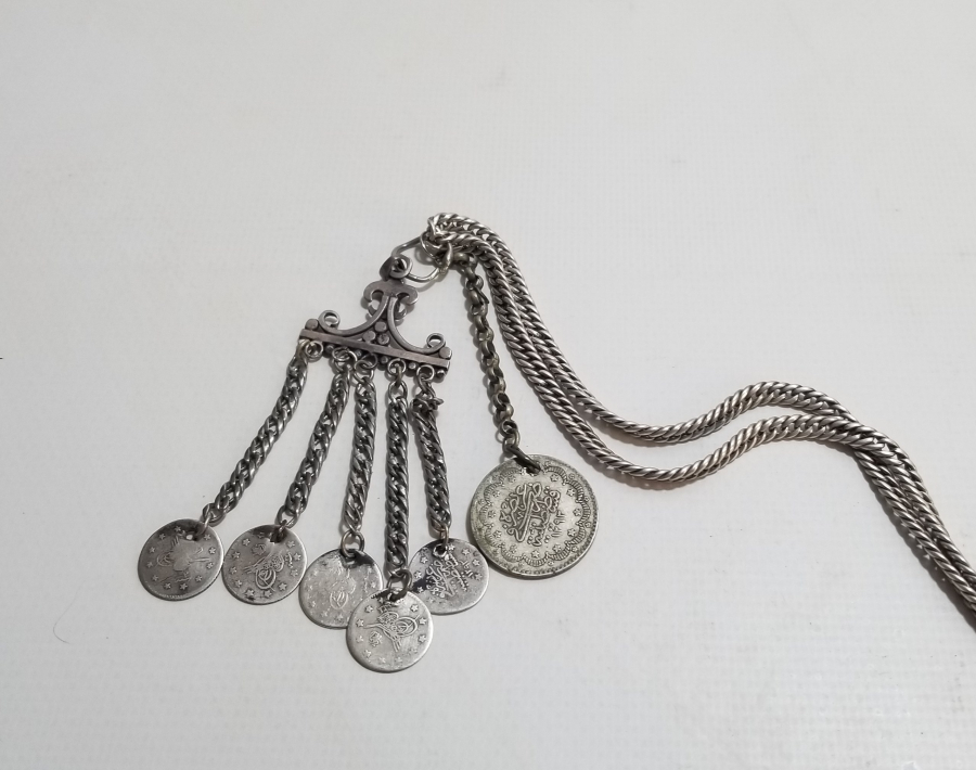 MİNELİ SÜRGÜLÜ OSMANLI DÖNEMİ İPEK ZİNCİRLİ GÜMÜŞ CEP SAATİ KÖSTEĞİ