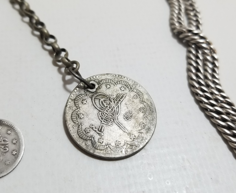 MİNELİ SÜRGÜLÜ OSMANLI DÖNEMİ İPEK ZİNCİRLİ GÜMÜŞ CEP SAATİ KÖSTEĞİ