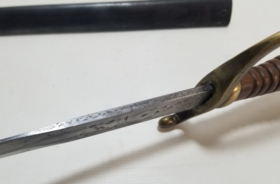 OSMANLI DÖNEMİ ALLAH BİZİMLE YAZILI NADİR BOYDA TOPÇU KILICI - TOPÇU SUBAYI'NIN SON SAVUNMA KILICI