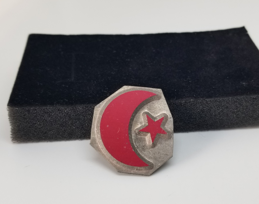 OSMANLI DÖNEMİ AY YILDIZLI NADİR ASKERİ PARAF KLİŞESİ