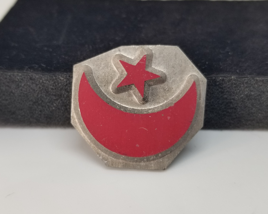 OSMANLI DÖNEMİ AY YILDIZLI NADİR ASKERİ PARAF KLİŞESİ