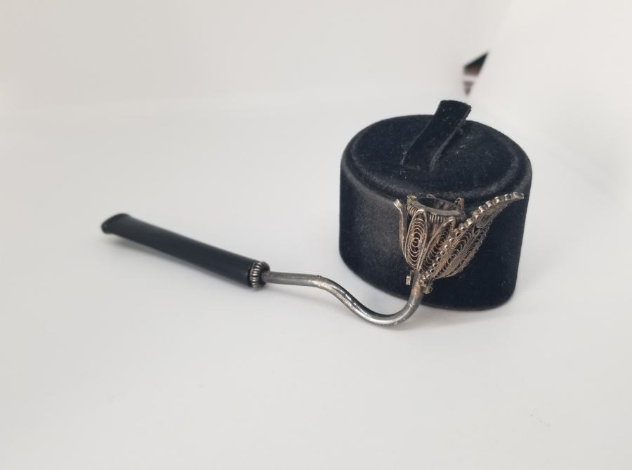 OSMANLI DÖNEMİ TELKARİ İŞÇİLİKLİ ÖZEL YAPIM GÜMÜŞ AĞIZLIK