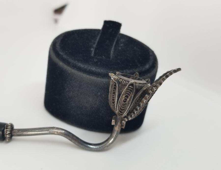 OSMANLI DÖNEMİ TELKARİ İŞÇİLİKLİ ÖZEL YAPIM GÜMÜŞ AĞIZLIK